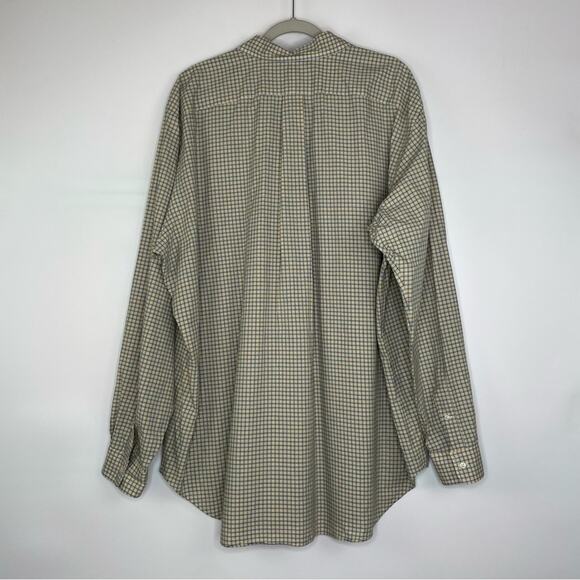 Ralph lauren Classic Fit yellow blue mini plaid long sleeve button down 2XLT - Picture 3 of 7